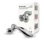 Silver 3d Roller Face Massager XC-206, 360 Rotate Silver Thin Face Full Body Shape Massager Lifting Wrinkle Remover Faci