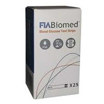 FIA Biomed Blood glucose test 25 Strips