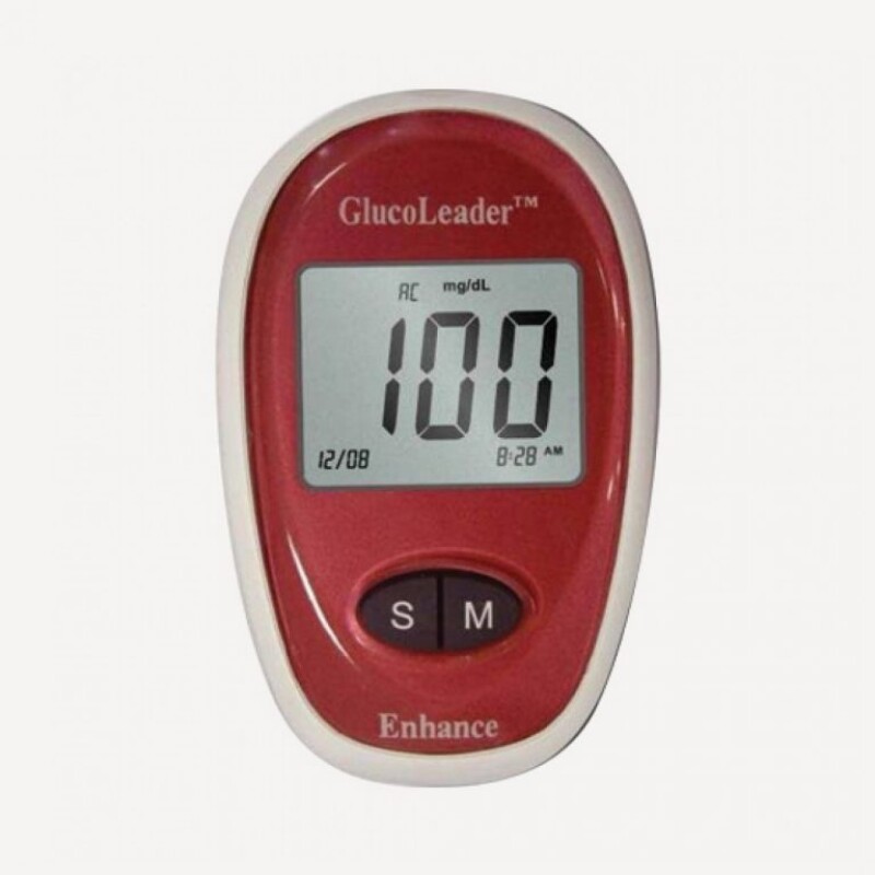 Glucoleader Enhance Blood Glucose Meter – Red