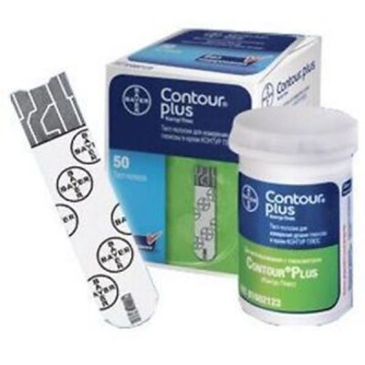 Bayer Contour Plus Glucose Meter Test Strips – 50 strips