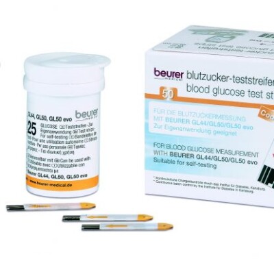 Beurer GL44/GL50 Glucose Monitor Test Strips – 50 Piece